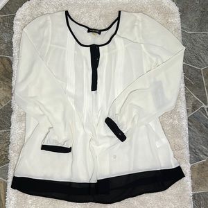 Sheer Blouse black and white